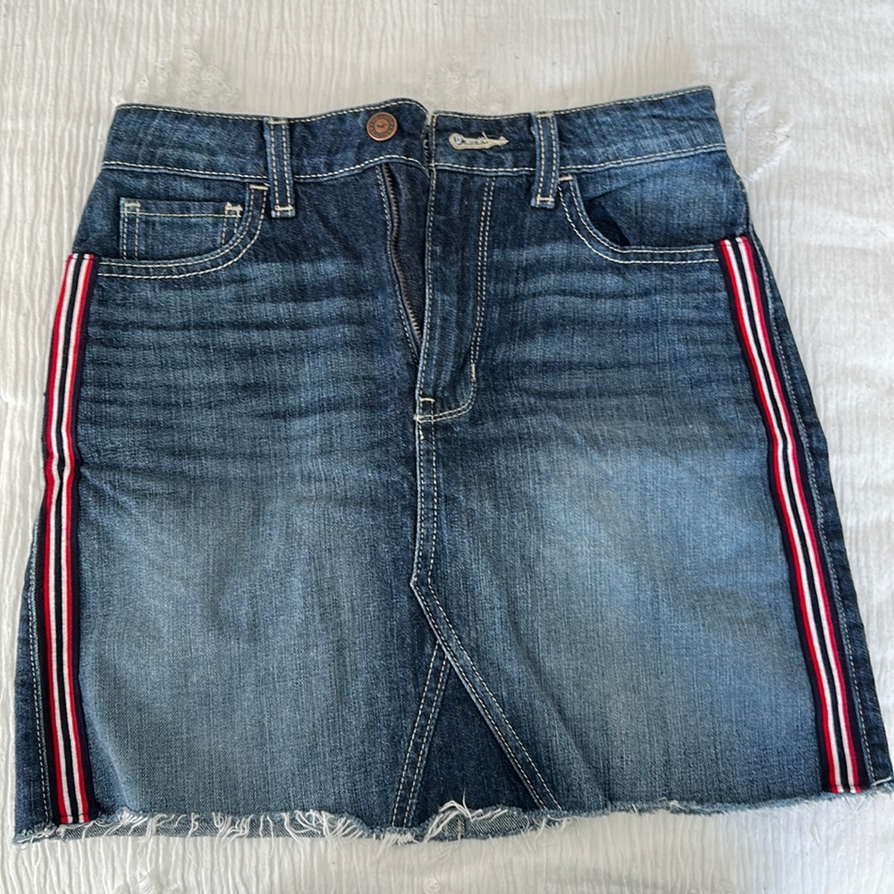 hollister jean skirt